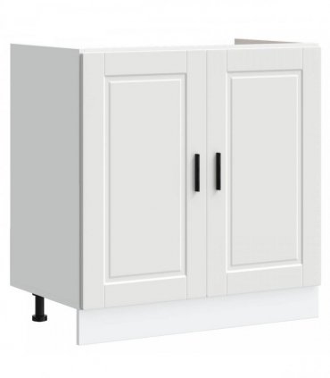 vidaXL Sink Base Cabinet with Door Porto 2 pcs White Engineered wood