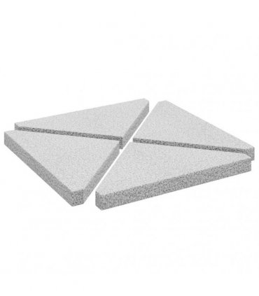 vidaXL Umbrella Weight Plates 4 pcs Grey Granite Triangular 14 kg