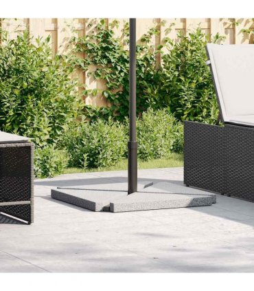 vidaXL Umbrella Weight Plates 4 pcs Grey Granite Triangular 14 kg