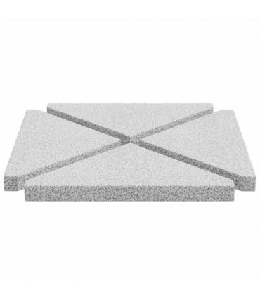 vidaXL Umbrella Weight Plates 4 pcs Grey Granite Triangular 14 kg
