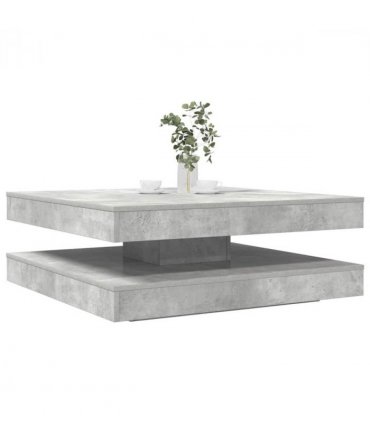 vidaXL Coffee Table 360-Degree Rotatable Concrete Grey 90x90x34.5 cm — Size: 90 x 90 x 34.5 cm