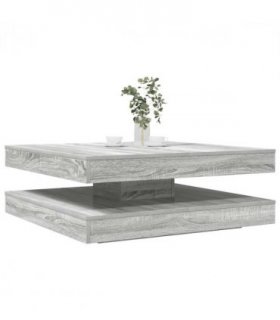 vidaXL Coffee Table 360-Degree Rotatable Grey Sonoma 90x90x34.5 cm — Size: 90 x 90 x 34.5 cm
