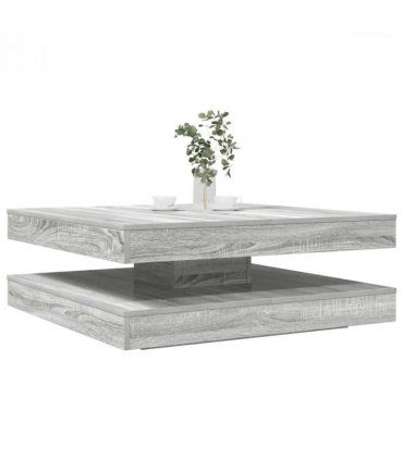 vidaXL Coffee Table 360-Degree Rotatable Grey Sonoma 90x90x34.5 cm — Size: 90 x 90 x 34.5 cm