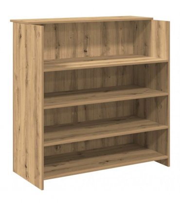 vidaXL Reception Desk Artisan Oak 100x50x103.5 cm Engineered Wood — Size: 100 x 50 x 103.5 cm