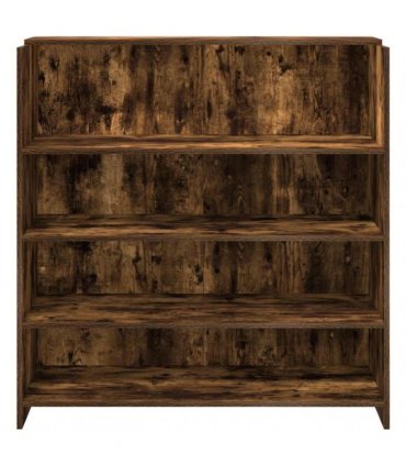 vidaXL Reception Desk Smoked Oak 100x50x103.5 cm Engineered Wood — Size: 100 x 50 x 103.5 cm