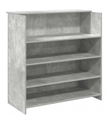 vidaXL Reception Desk Concrete Grey 100x50x103.5 cm Engineered Wood — Size: 100 x 50 x 103.5 cm