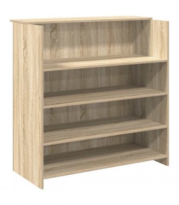 vidaXL Reception Desk Sonoma Oak 100x50x103.5 cm Engineered Wood — Size: 100 x 50 x 103.5 cm
