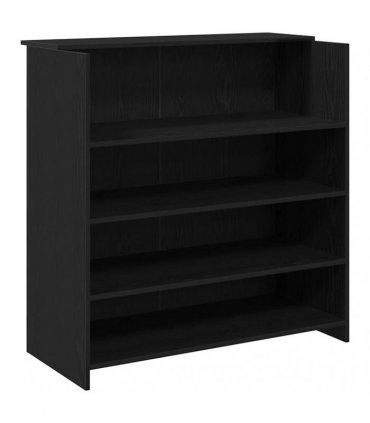 vidaXL Reception Desk Black Oak 100x50x103.5 cm Engineered Wood — Size: 100 x 50 x 103.5 cm