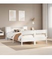 vidaXL Bookcase Bed without Mattress White 160x200cm Solid Wood Pine — Size: 160 x 200 cm — V0671992534
