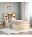 vidaXL Bed Frame without Mattress 90x190 cm Single Solid Wood Pine — Colour: natural, Size: 90 x 190 cm