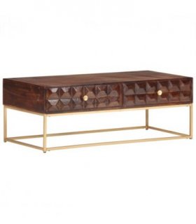 vidaXL Coffee Table 112x50x40 cm Solid Mango Wood — Size: 112 x 50 x 40 cm