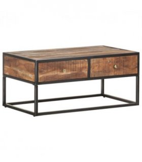 vidaXL Coffee Table 90x50x40 cm Rough Acacia Wood — Size: 90 x 50 x 40 cm