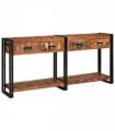 vidaXL Console Tables with Drawer 2 pcs Multicolour 161 x 33 x 75 cm