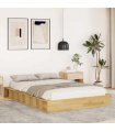 vidaXL Bed Frame | Oak | Solid oak wood | Double | Bed Frame | Rectangular — Size: 120 x 190 cm