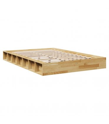 vidaXL Bed Frame | Oak | Solid oak wood | Double | Bed Frame | Rectangular — Size: 120 x 190 cm
