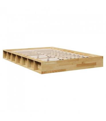 vidaXL Bed Frame | Oak | Solid Oak wood | Double | Storage | Bed Frame — Size: 120 x 200 cm