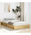 vidaXL Bed Frame | Oak | Solid Oak Wood | 90x190 cm | Bed Frame | Rectangular — Size: 90 x 190 cm