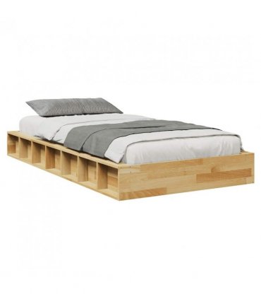 vidaXL Bed Frame | Oak | Solid Oak Wood | 90x190 cm | Bed Frame | Rectangular — Size: 90 x 190 cm