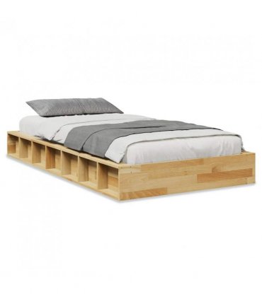vidaXL Bed Frame | Oak | Solid oak wood | Single | Bed Frame | Rectangular — Size: 80 x 200 cm