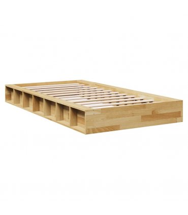 vidaXL Bed Frame | Oak | Solid oak wood | Single | Bed Frame | Rectangular — Size: 80 x 200 cm