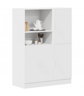 vidaXL 2 Piece Kitchen Cabinet Set White Engineered Wood