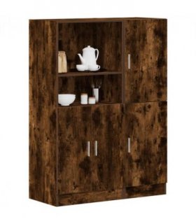 vidaXL 2 Piece Kitchen Cabinet Set Smoked Oak Engineered Wood
