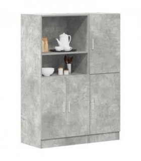 vidaXL 2 Piece Kitchen Cabinet Set Concrete Grey Engineered Wood