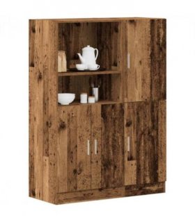 vidaXL 2 Piece Kitchen Cabinet Set Old Wood Engineered Wood