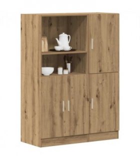 vidaXL 2 Piece Kitchen Cabinet Set Artisian Oak Engineered Wood — Colour: artisan oak