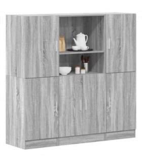 vidaXL 3 Piece Kitchen Cabinet Set Grey Sonoma Engineered Wood