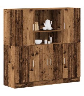 vidaXL 3 Piece Kitchen Cabinet Set Old Wood Engineered Wood