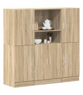 vidaXL 3 Piece Kitchen Cabinet Set Sonoma Oak Engineered Wood