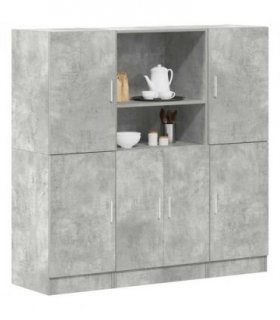 vidaXL 3 Piece Kitchen Cabinet Set Concrete Grey Engineered Wood