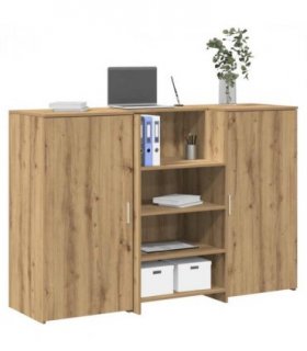 vidaXL Reception Desk Artisan Oak 155x50x103.5 cm Engineered Wood — Size: 155 x 50 x 103.5 cm