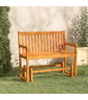 vidaXL Swing Bench | Brown | Solid acacia wood | 110 cm | Swing Bench — Model: vertical slats