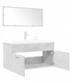 vidaXL 3 Piece Bathroom Furniture Set Concrete Grey Engineered Wood — Size: 90 x 38.5 x 46 cm
