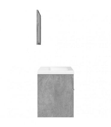 vidaXL 3 Piece Bathroom Furniture Set Concrete Grey Engineered Wood — Size: 60 x 38.5 x 46 cm — V0671993183