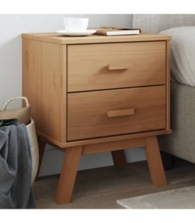 vidaXL Bedside Cabinet OLDEN Brown Solid Wood Pine