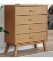 vidaXL Drawer Cabinet OLDEN Brown Solid Wood Pine
