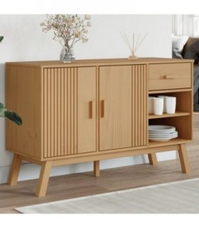 vidaXL Sideboard OLDEN Brown 114x43x73.5 cm Solid Wood Pine — V0671993405