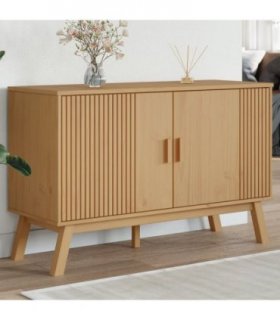 vidaXL Sideboard OLDEN Brown 114x43x73.5 cm Solid Wood Pine — V0671993408