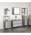 vidaXL Bathroom Furniture Set 3 pcs Grey Sonoma Engineered Wood