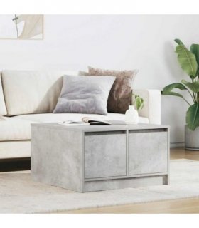 vidaXL Coffee Table with Drawers Concrete Grey 70.5x70x40 cm — Size: 70.5 x 70 x 40 cm
