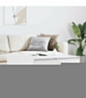 vidaXL Coffee Table with Drawers White 100x100x40 cm — Size: 100 x 100 x 40 cm