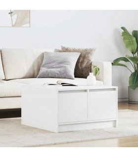 vidaXL Coffee Table with Drawers White 70.5x70x40 cm — Size: 70.5 x 70 x 40 cm