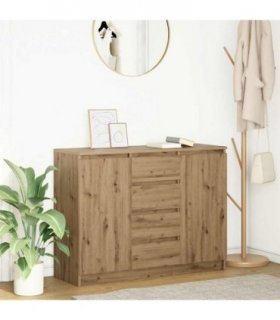 vidaXL Sideboard with Drawers Artisan Oak 100.5x35x76 cm Engineered Wood