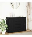 vidaXL Sideboard with Drawers Black Oak 100.5x35x76 cm Engineered Wood