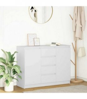 vidaXL Sideboard with Drawers White 100.5x35x76 cm Engineered Wood