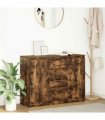 vidaXL Sideboard with Drawers Smoked Oak 100.5x35x76 cm Engineered Wood