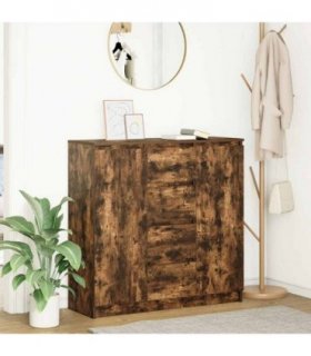 vidaXL Sideboard with Drawers Smoked Oak 100.5x35x98.5 cm Engineered Wood